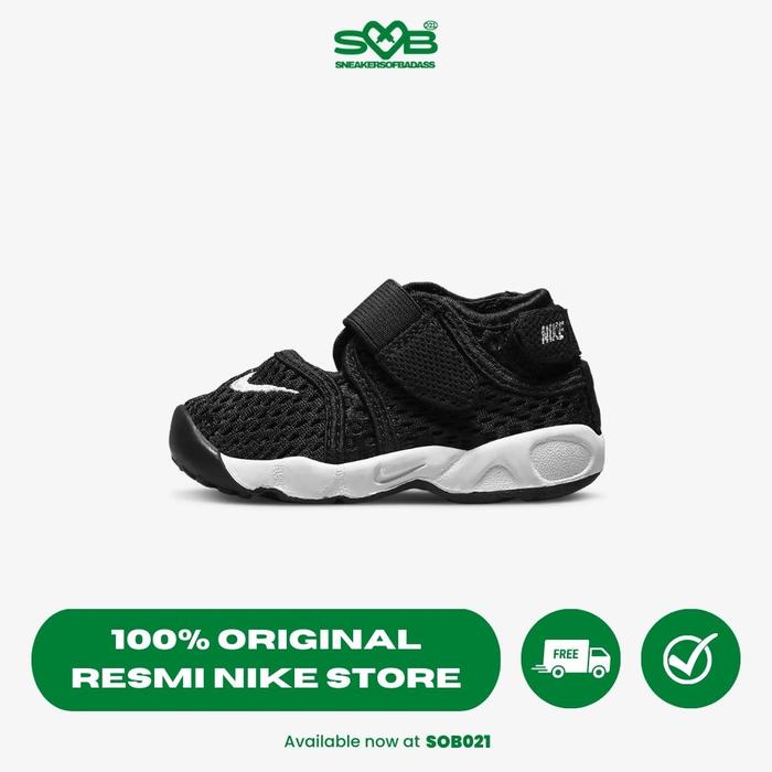 Sepatu Sneakers Nike Toddler Little Rift Black/White - 317415-014