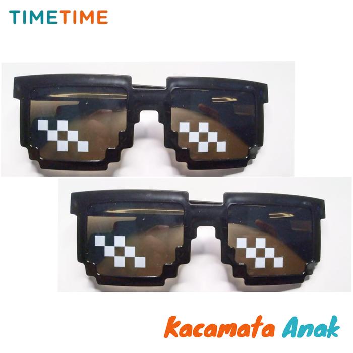 Kacamata Thug life Kotak Kacamata anak kacamata mozaic Hitam 2083