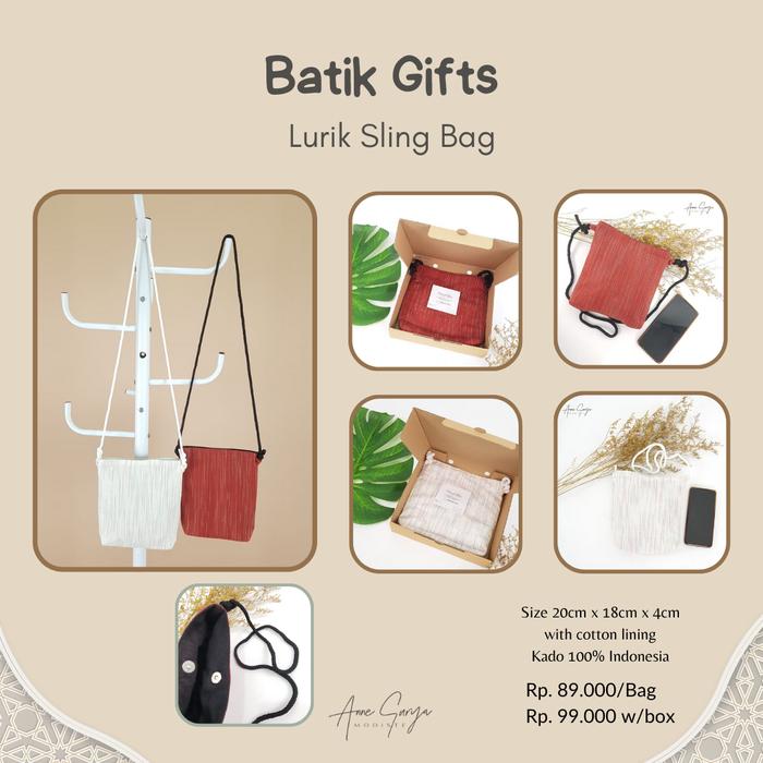 Annesurya Sling Bag/Tas Kecil Selempang Kain Batik Tenun