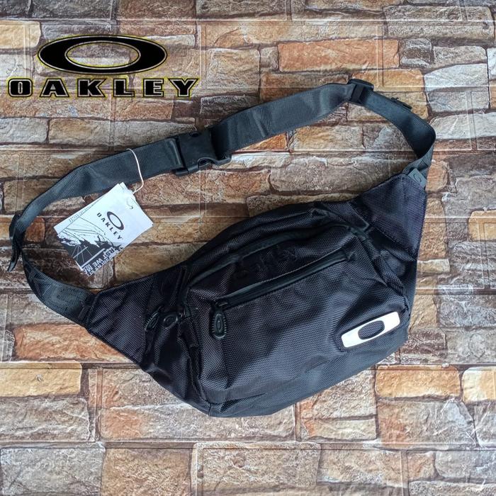 waist bag tas pinggang pria oakley black original