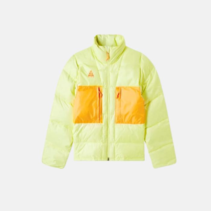 JAKET NIKE ACG DOWN JACKET LUMINOUS GREEN AND GOLD ORIGINAL AUTHENTIC