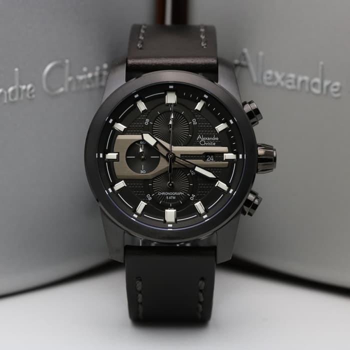 Jam Tangan Pria AC Alexandre Christie 6270 Kulit Original - Full Black
