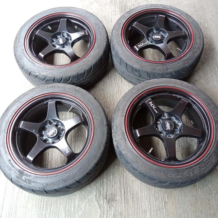 velg mobil second racing hsr pcd 8x100-114 plus han semi slick 80%