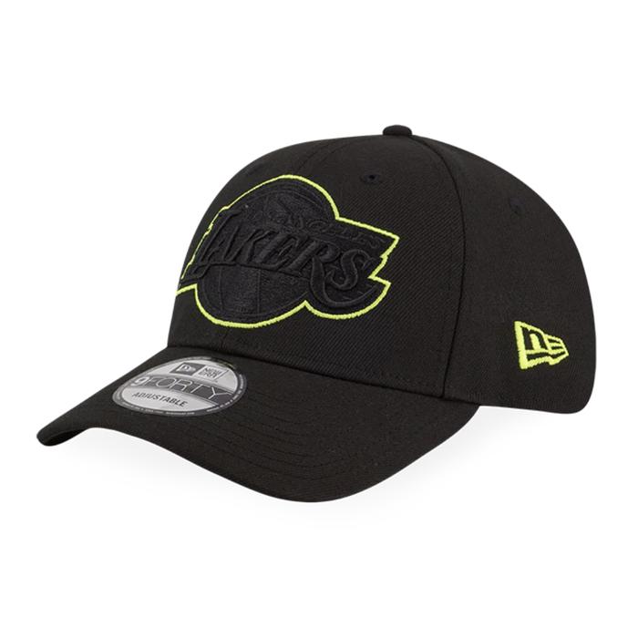 Topi New Era 9Forty Los Angeles Lakers Neon Outline Black 100% Ori