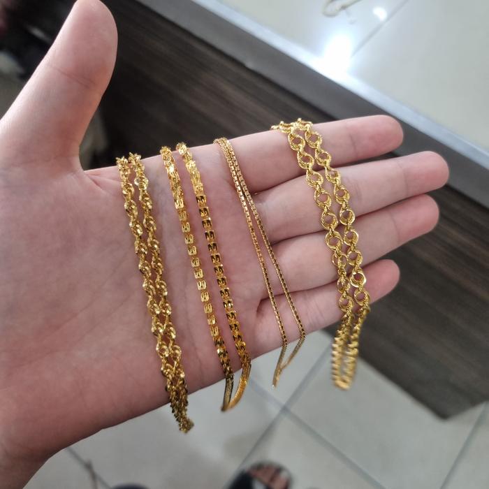 kalung rantai emas 700 wanita pria emas asli 5gr