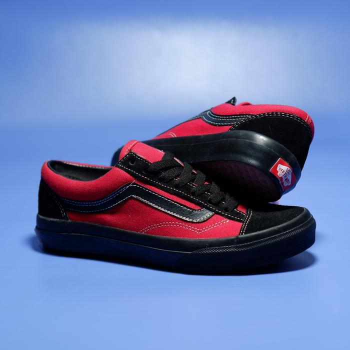 Sepatu Vans Old Skool V360 OG Billys Black Red Japan Original