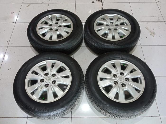 Velg Bekas Mobil Inova Ring 15 Pcd 5x114 Silver Ban Dunlop 205 65 r15