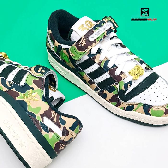 Adidas Forum 84 Low Bape Green Camo 100% Authentic