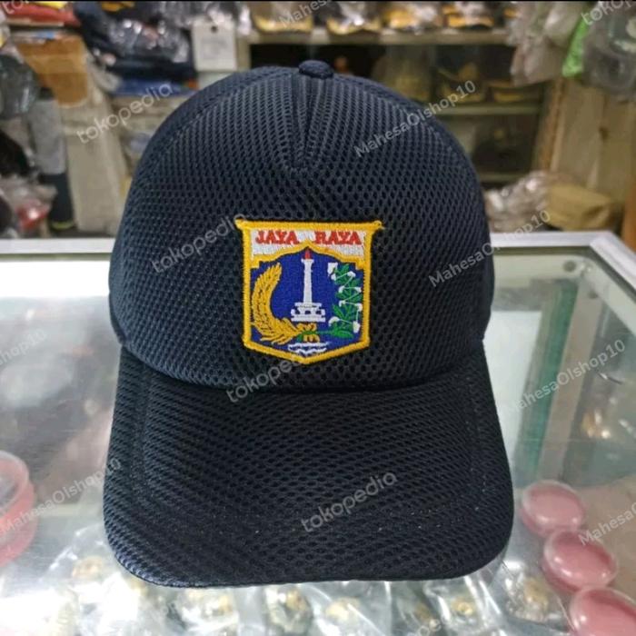 Topi Jaring JAYA RAYA | TOPI DKI JAKARTA + Bordir Nama