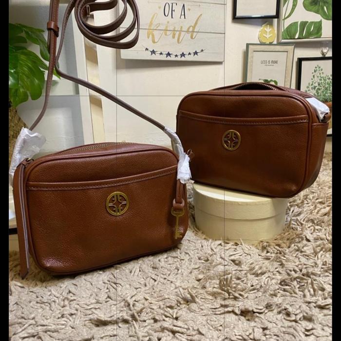 Fossil Brennon Camera Bag Brown