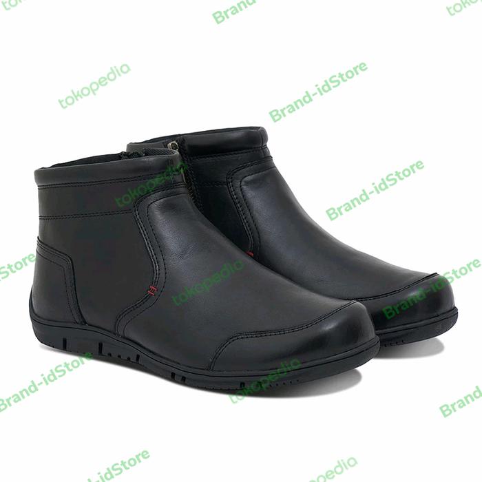 Gino Mariani Raymond 2 Sepatu Boots Pria Casual Original Leather Black