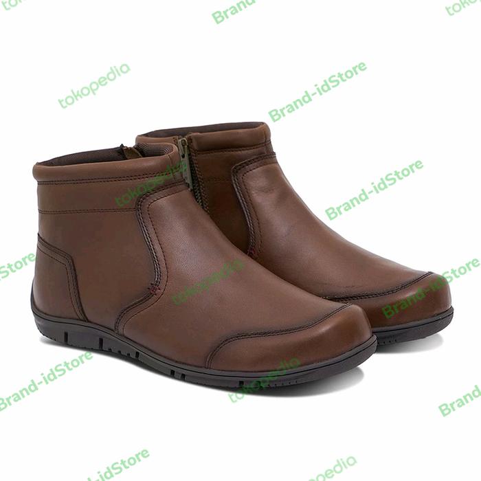 Gino Mariani Raymond 2 Sepatu Boots Pria Casual Original Leather Brown