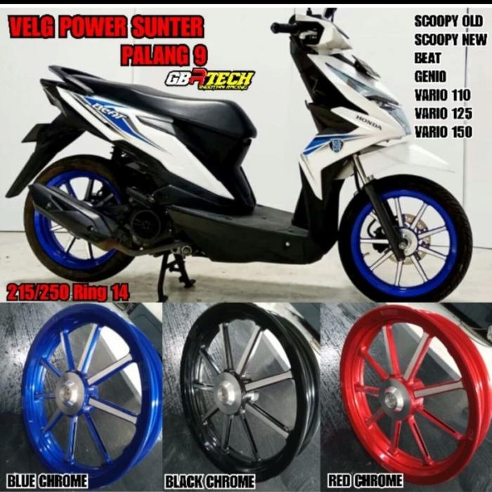 VELG RACING POWER NEW SUN VARIO 110/ BEAT /SCOOPY /GENIO 100% ORIGINAL