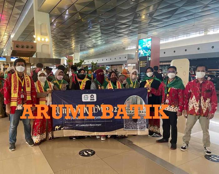 Sarimbit Couple Batik Gamis Muslim Seragam Umroh Tour Travel Hajatan