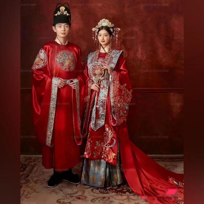 DCW-15 Cheongsam couple mewah gaun pengantin chinese wedding