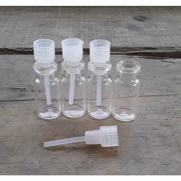 Botol Colek Minyak Wangi Pinicilin 3ml Botol Tester Plus Tutup Colek