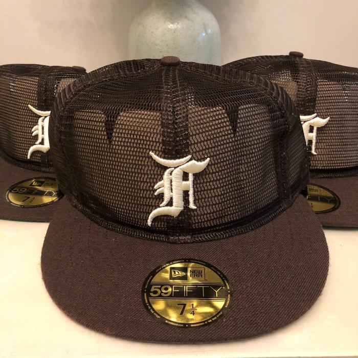 [ORIGINAL] Topi New Era x Fear of God Brown Mesh 59FIFTY Fitted Hat