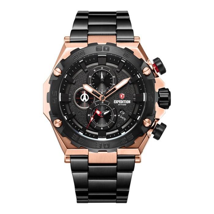 JAM TANGAN PRIA ORIGINAL EXPEDITION E6797 / 6797 - BLACK ROSEGOLD