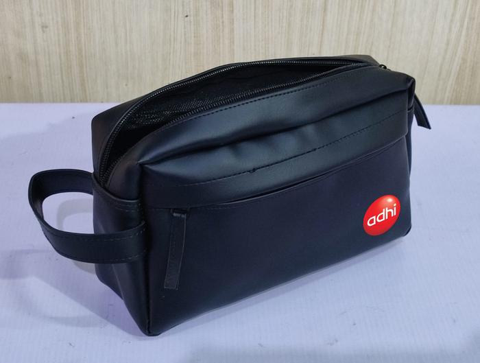 Handbag Pria Custom Logo Adhi Karya/Cluth Kulit Sintetis Logo Adhi