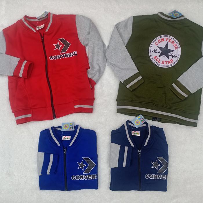 sweater anak converse / jaket converse anak / jaket baseball anak