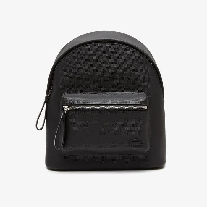 LACOSTE Women's Large Front Pocket Backpack Tas Ransel Wanita - Black