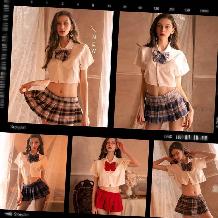 Rebecca - Sexy Lingerie Student Costume England School