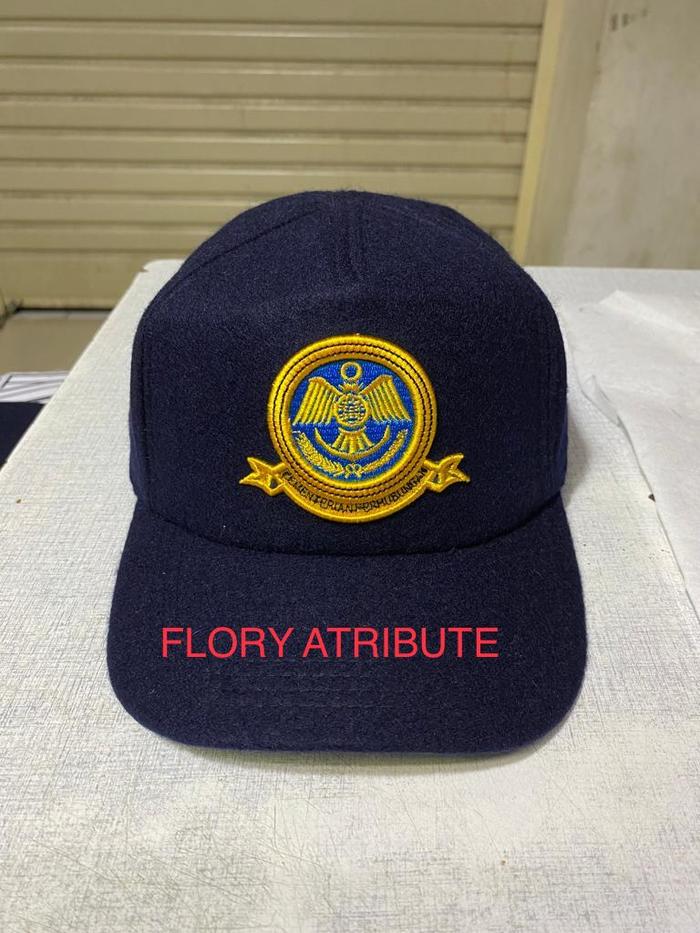 TOPI DISHUB BAHAN LAKEN LOGO