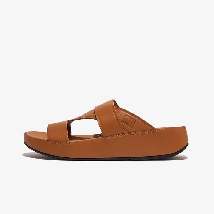 Fitflop Samel Original Men's Leather Slide GF4-592 - Light Tan