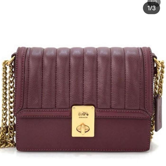 Hutton Quilted Shoulder Bag Cranberry
