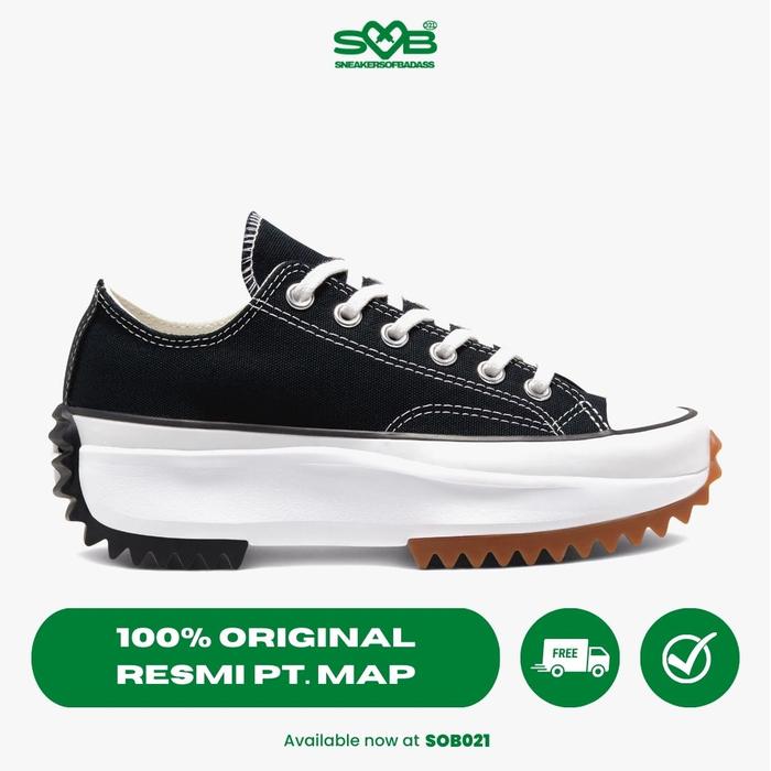Sepatu Sneakers Converse Run Star Hike OX Black/White - 168816C