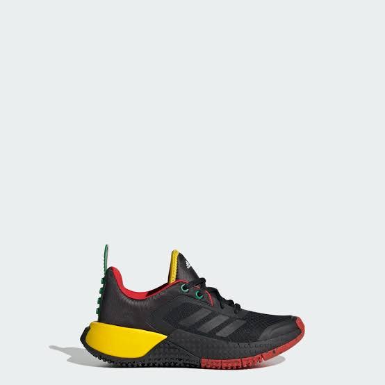 Sepatu Anak Adidas Sport DNA x Lego Black Yellow Edition Kids