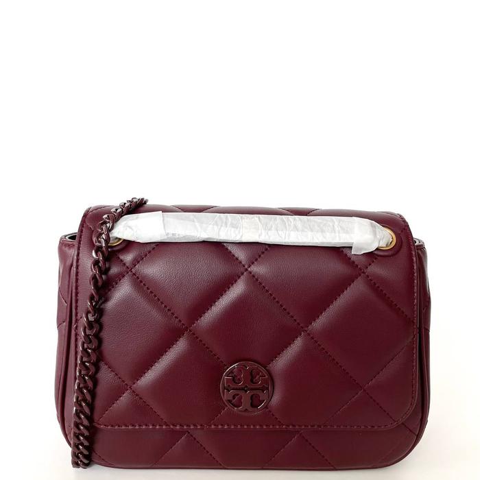 TB Willa Small Shoulder Bag Color : Claret