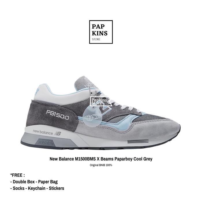 sepatu new balance 1500 x beams paparboy cool grey original bnib / sneakers pria
