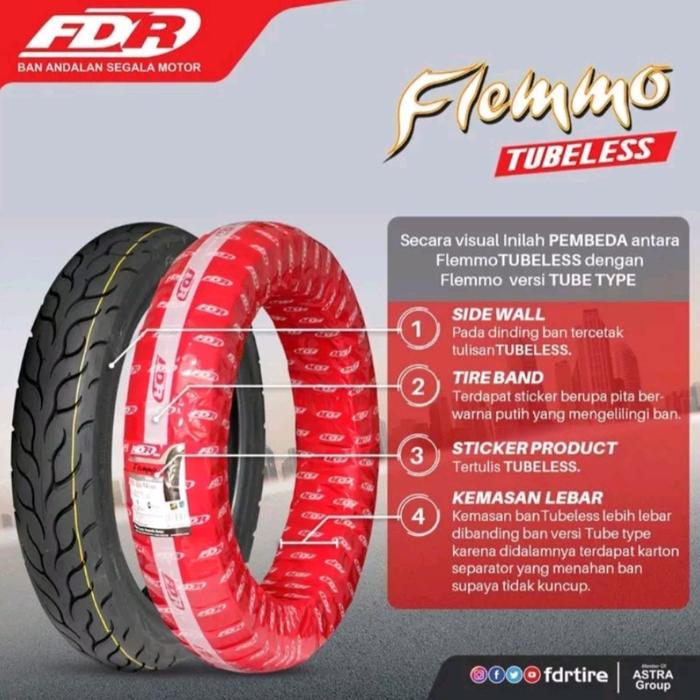 FDR TL FLEMO 80/9014 Ban Motor Tubeless