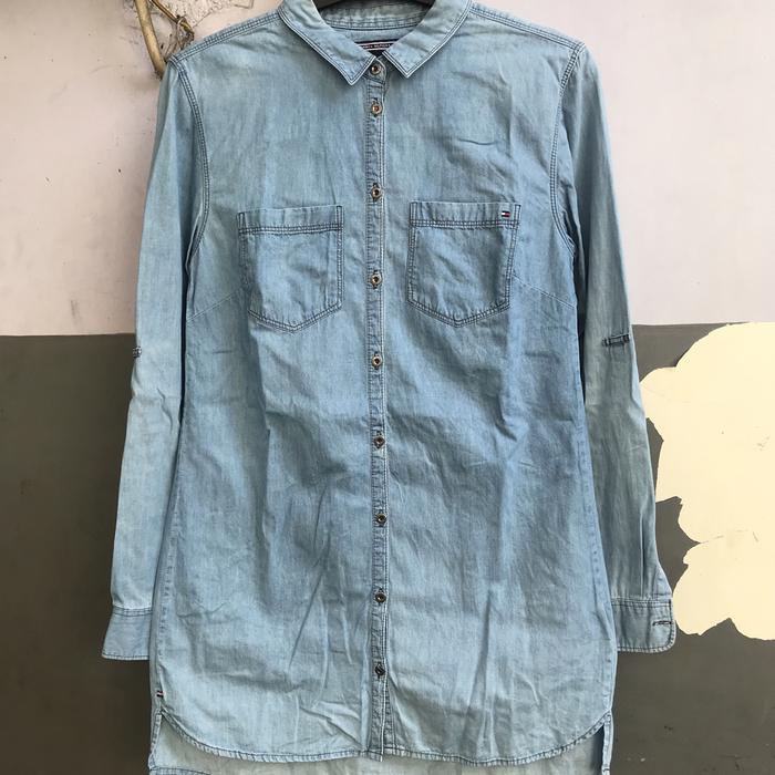 Kemeja denim cewek tommy hilfiger preloved