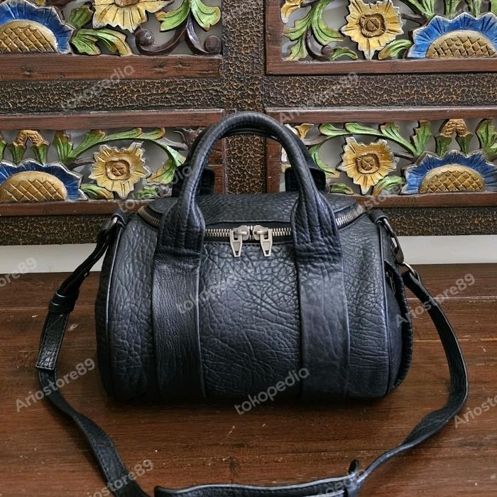 Tas ALEXANDER WANG Rocco Duffel Textured Leather Bag Authentic