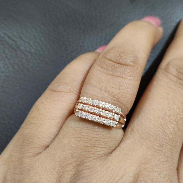 Berlian Medan (Cincin Baris 3 Rata)