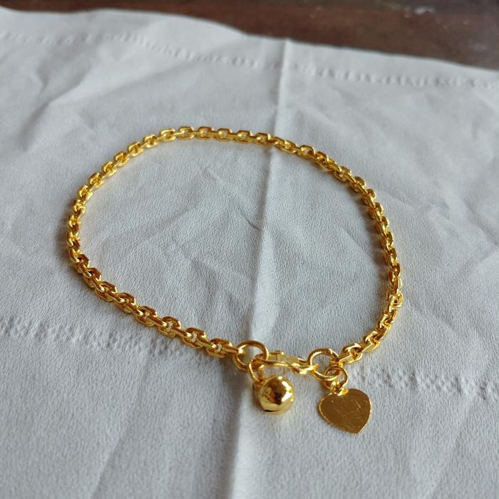 Gelang Rantai Nori Lapis Emas
