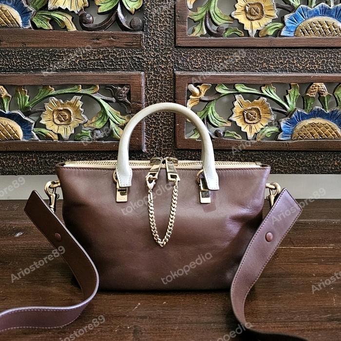 Tas CHLOE Mini Two Tone Baylee Leather Bag Authentic