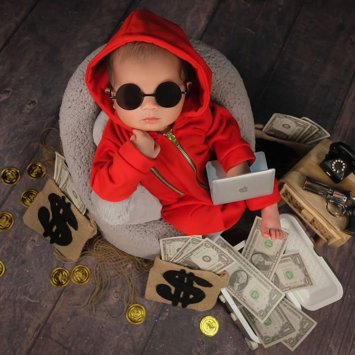 kostum money heist bayi kostum money heist newborn properti foto newbo