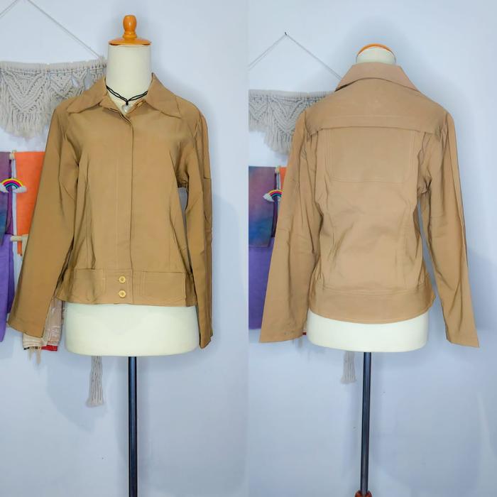 jaket/outer wanita warna coklat susu murah