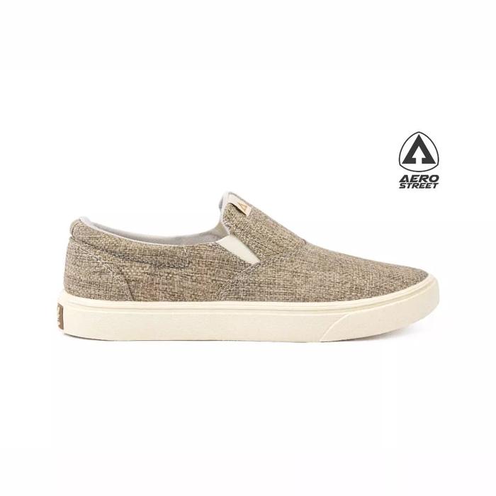 Aerostreet Slip On Comfy Davano Krem Coklat Original Sneakers Casual