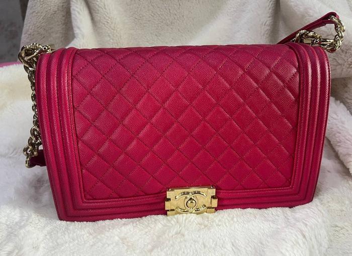 CHANEL boy Rose Fuchia GHW. 2019. Size 26