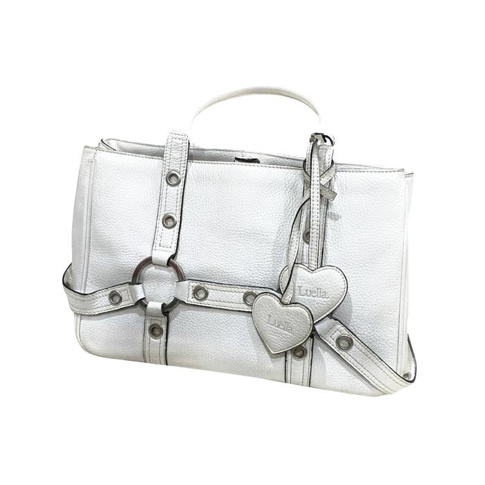 Tas Handbag Luella Original Kulit Leather Wanita Branded Putih