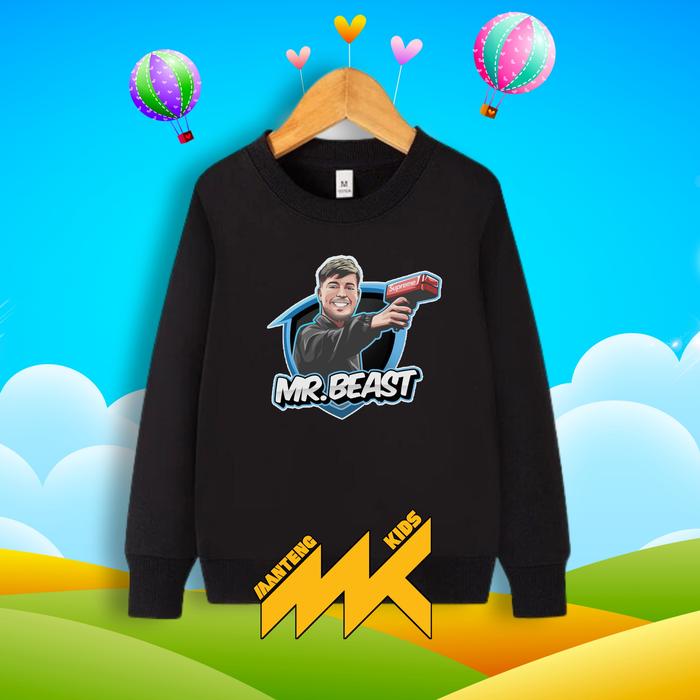 Sweater Anak MR Beast Youtuber / Crewneck Anak Mr Beast