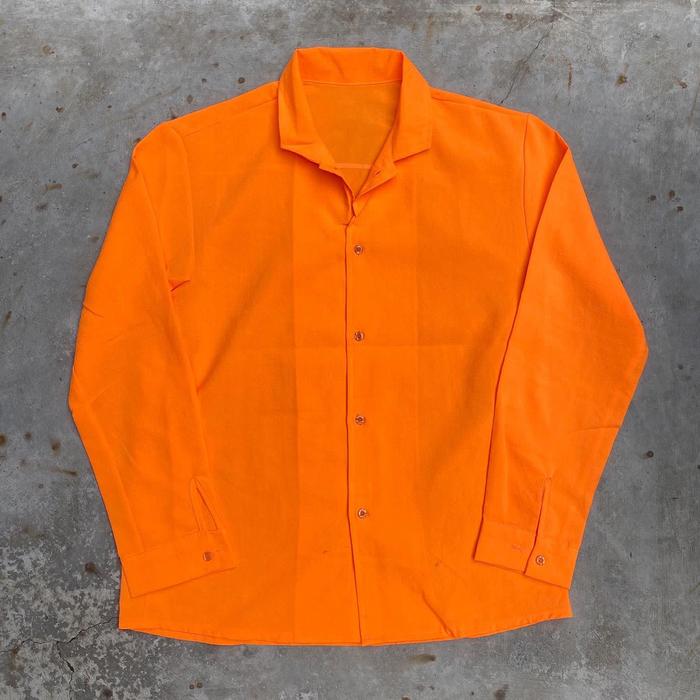 Orange Loop Collar L/S Shirt