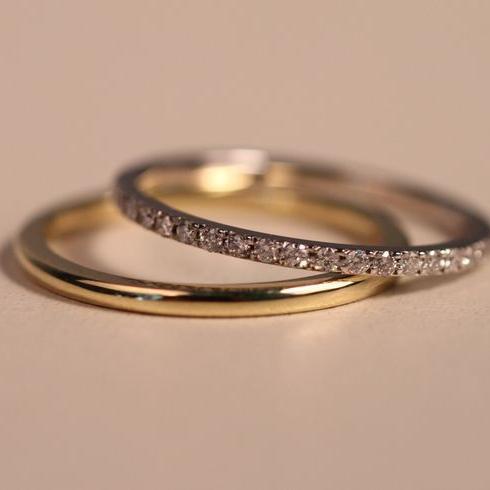 cincin emas wanita double ring model listring