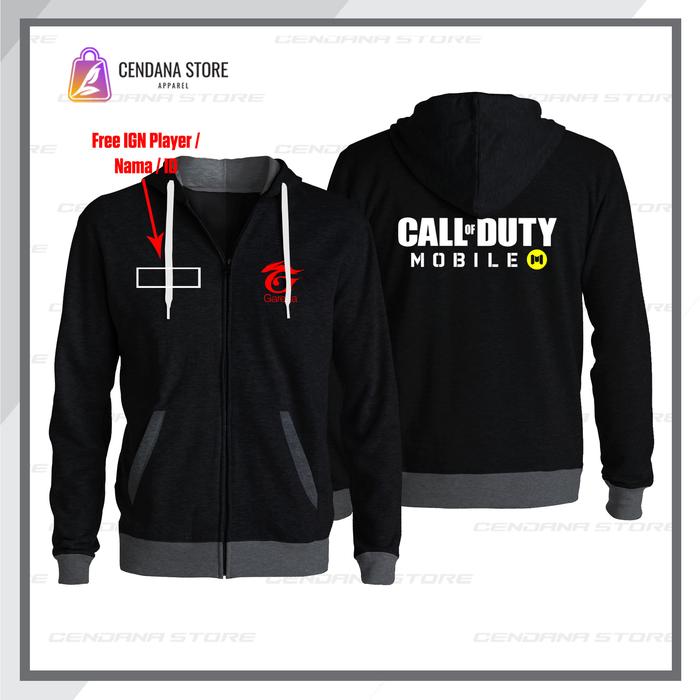 JAKET ZIPPER HOOIDE SWEATER CODM GARENA CALL OF DUTY MOBILE