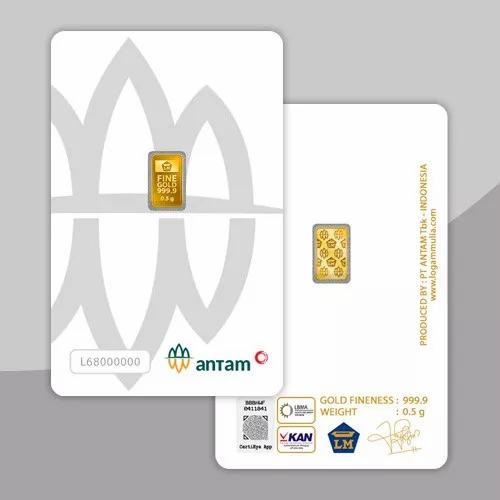 Logam Mulia Antam 0.5gr / LM Antam 0,5gr / LM Antam Certicard 0,5gr
