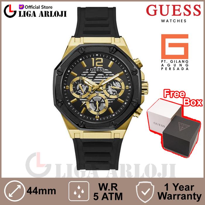 GUESS Watches GW0263G1 Original MOMENTUM Jam Tangan Pria Analog Black